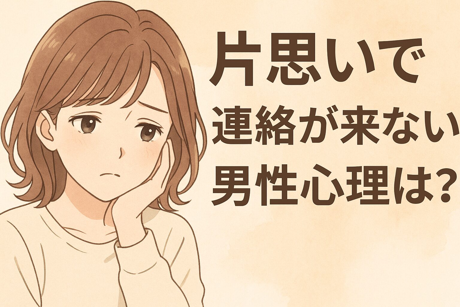 片思い中に連絡が来ないのはなぜ？男性心理を知って不安を手放す方法