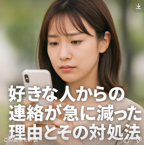 好きな人からの連絡が急に減った理由とその対処法